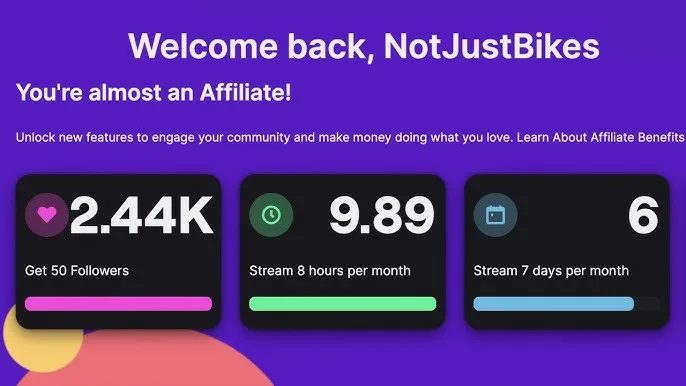 Conditions to become Twitch Affiliate